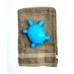 Gant de toilette Fairtrade sable + tortue en plastic